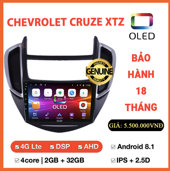 MÀN HÌNH OLED CHEVROLET CRUZE XTZ